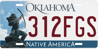 OK license plate 312FGS