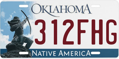 OK license plate 312FHG