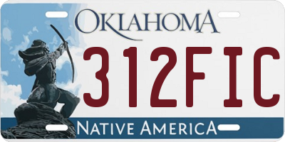 OK license plate 312FIC