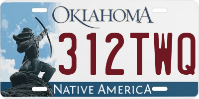 OK license plate 312TWQ