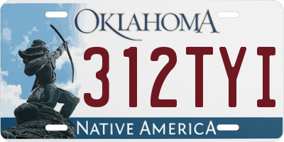 OK license plate 312TYI