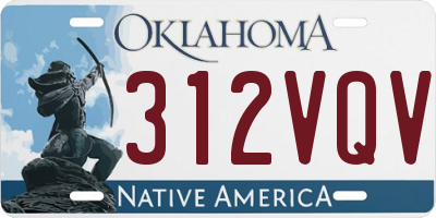 OK license plate 312VQV