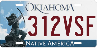 OK license plate 312VSF
