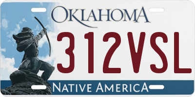 OK license plate 312VSL