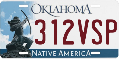 OK license plate 312VSP