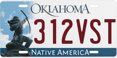 OK license plate 312VST