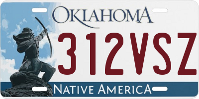 OK license plate 312VSZ