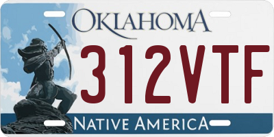 OK license plate 312VTF