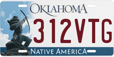 OK license plate 312VTG