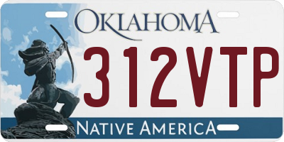 OK license plate 312VTP