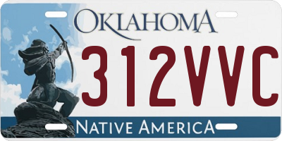 OK license plate 312VVC