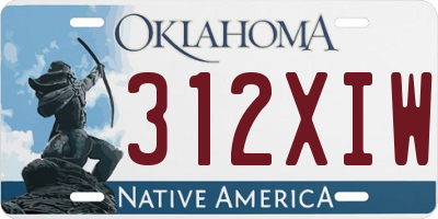 OK license plate 312XIW