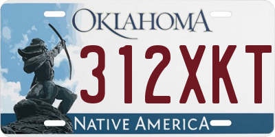 OK license plate 312XKT
