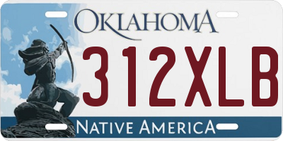 OK license plate 312XLB