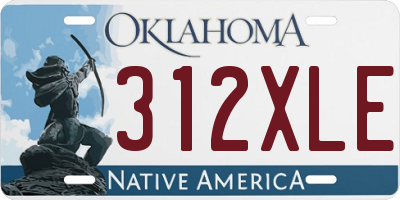 OK license plate 312XLE