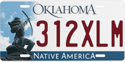 OK license plate 312XLM