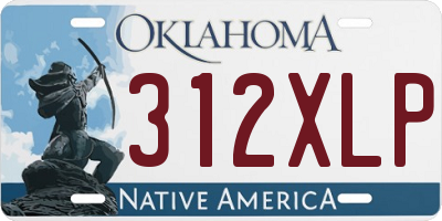 OK license plate 312XLP