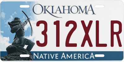 OK license plate 312XLR