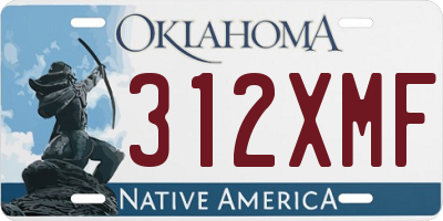 OK license plate 312XMF