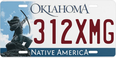 OK license plate 312XMG