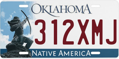 OK license plate 312XMJ
