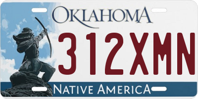 OK license plate 312XMN