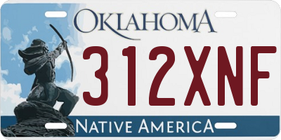 OK license plate 312XNF