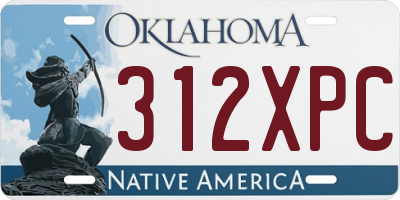 OK license plate 312XPC
