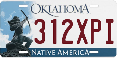 OK license plate 312XPI