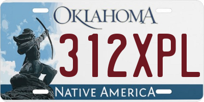 OK license plate 312XPL