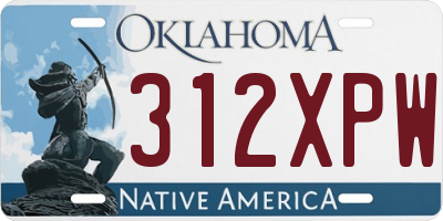 OK license plate 312XPW
