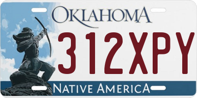 OK license plate 312XPY
