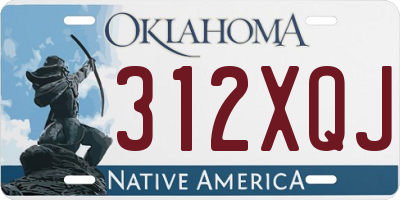 OK license plate 312XQJ