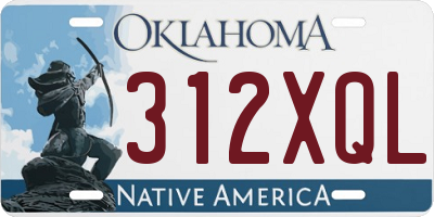 OK license plate 312XQL