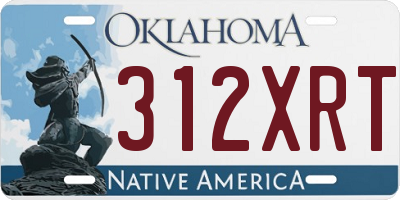 OK license plate 312XRT