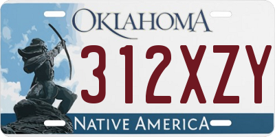 OK license plate 312XZY