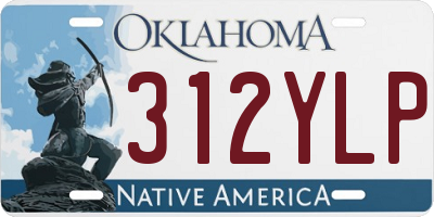 OK license plate 312YLP