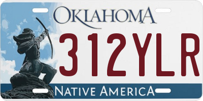 OK license plate 312YLR