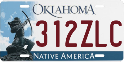 OK license plate 312ZLC