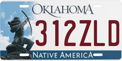 OK license plate 312ZLD