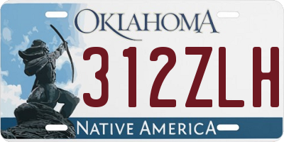 OK license plate 312ZLH