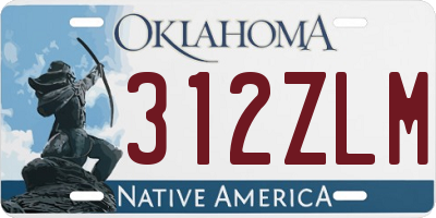OK license plate 312ZLM
