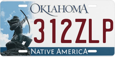 OK license plate 312ZLP