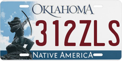 OK license plate 312ZLS