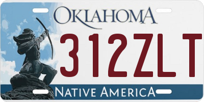 OK license plate 312ZLT