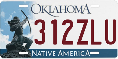 OK license plate 312ZLU