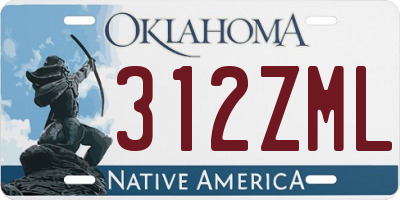 OK license plate 312ZML