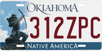 OK license plate 312ZPC