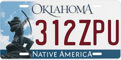 OK license plate 312ZPU