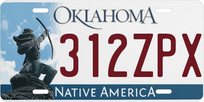 OK license plate 312ZPX